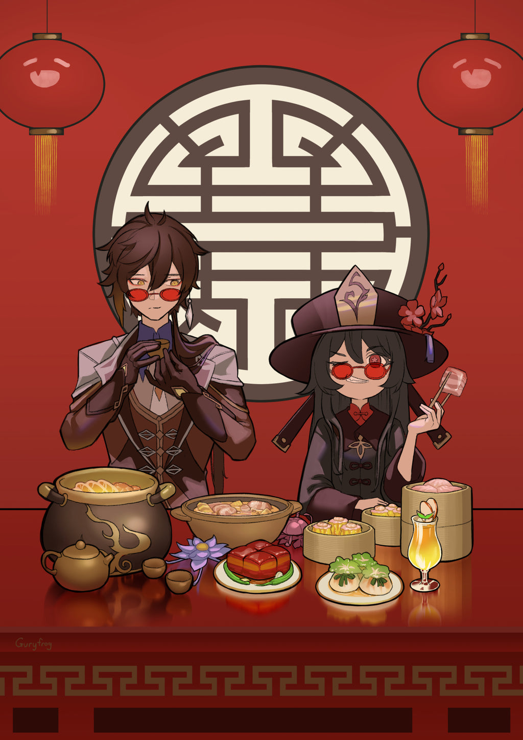 Zhongli and Hu Tao